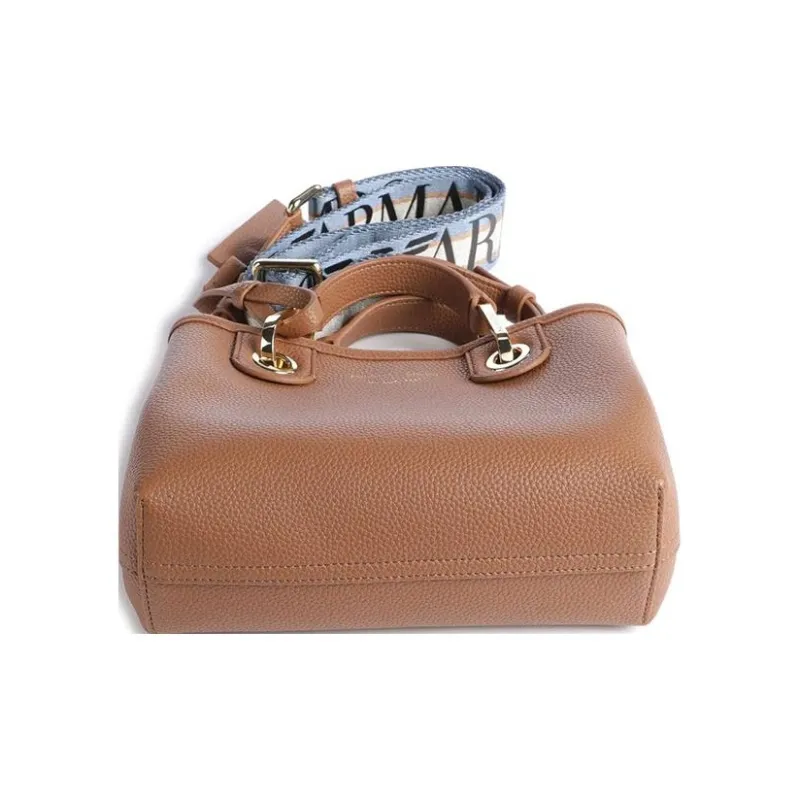 EMPORIO ARMANI MyEA Series Polyurethane Shoulder Bag Crossbody Bag Handbag Women's Brown-3