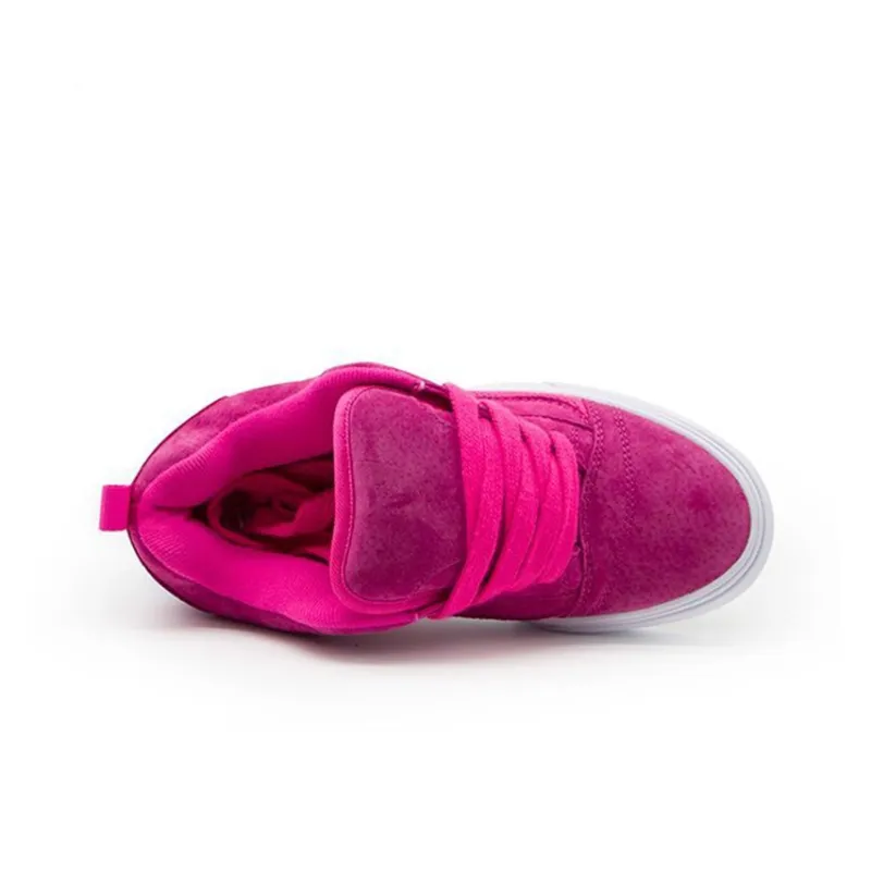 YIBONI Slip Resistant Coverage Low Top Skateboard Shoes Unisex Rose Red-3