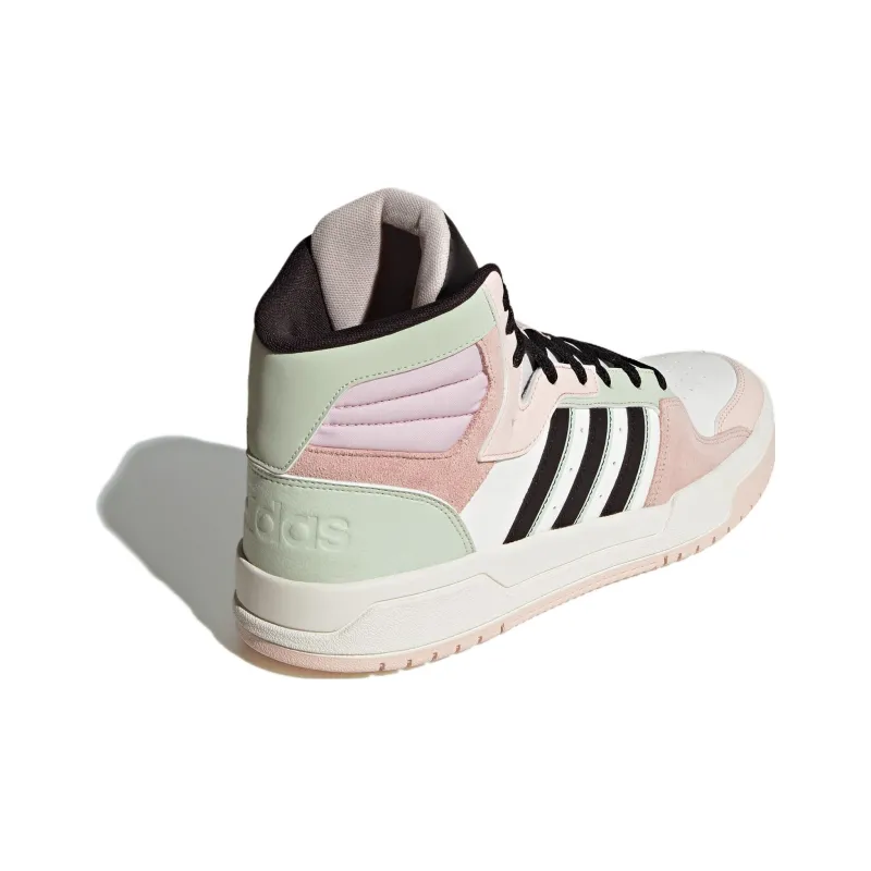 Adidas Neo Entrap Mid Cushioning Wear Resistant Mid Top Skateboard Shoes Unisex Pink-3