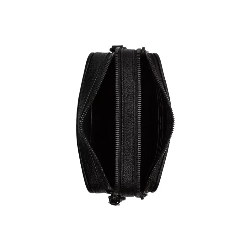 COACH Charter Cow Leather Shoulder Bag, Crossbody Bag Trumpets Men's Black-3