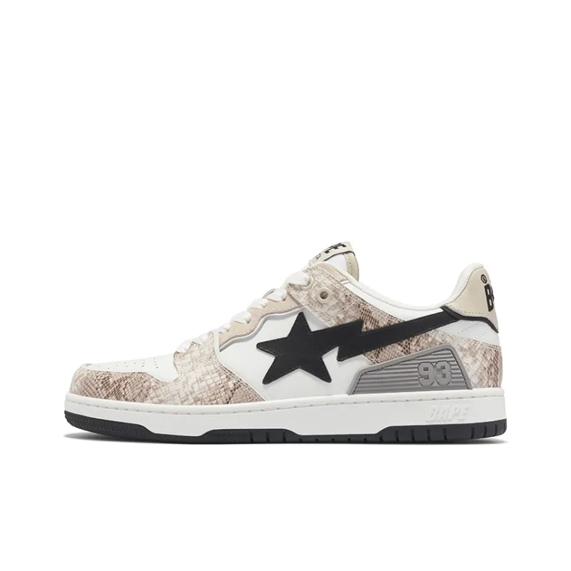 BAPE A BATHING APE Sk8 Sta #1 Black Snakeskin-2