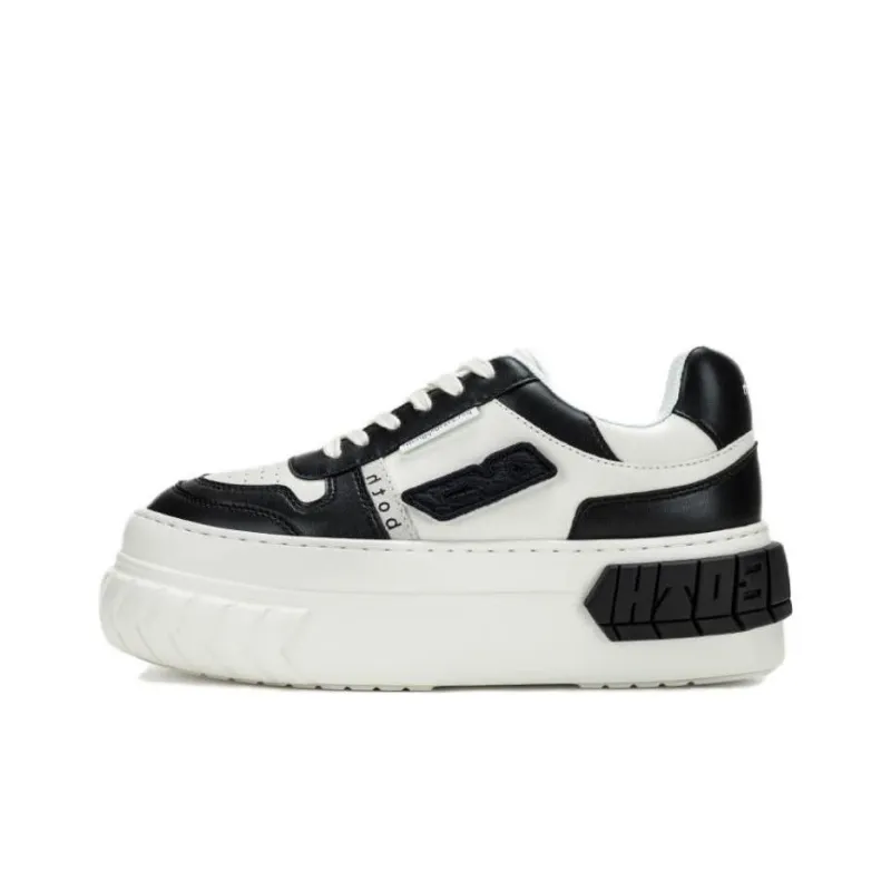 both Tyres Leather Platform Sneakers-0