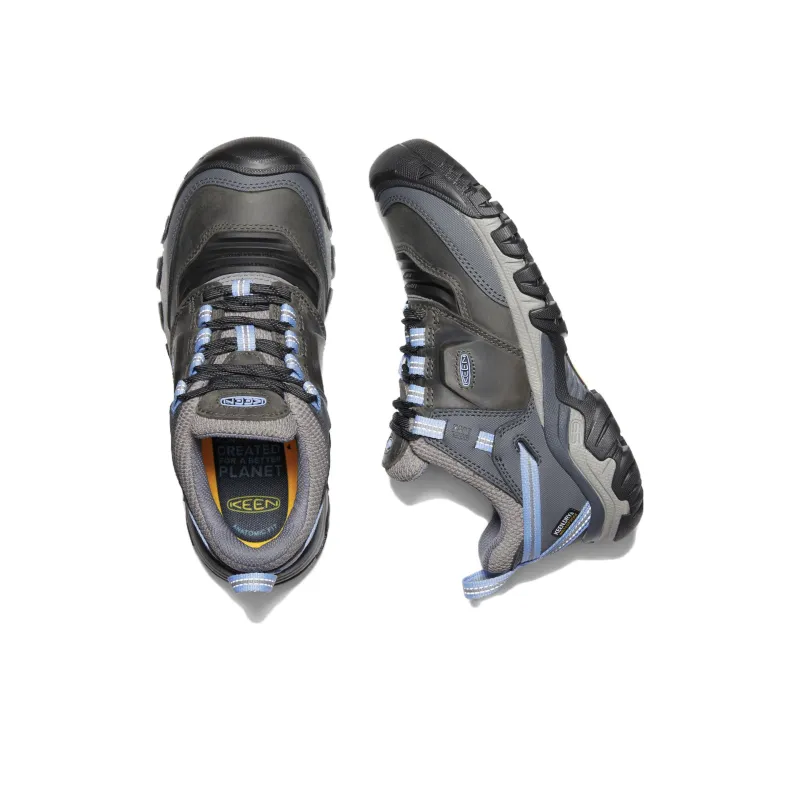 KEEN Ridge Fle Cushioning Wear-Resistant Low-Top Outdoor Shoes Women's Steel Gray-3