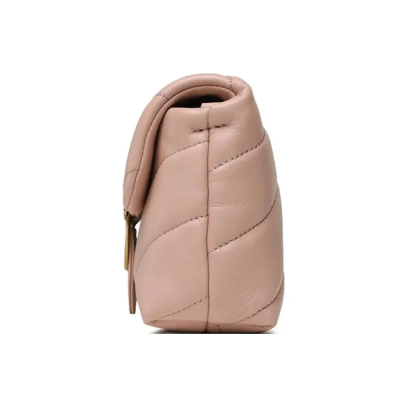 PINKO Puff Leather Flying Bird Swallow Bag Crossbody Bag Shoulder Bag Women's Pink-4