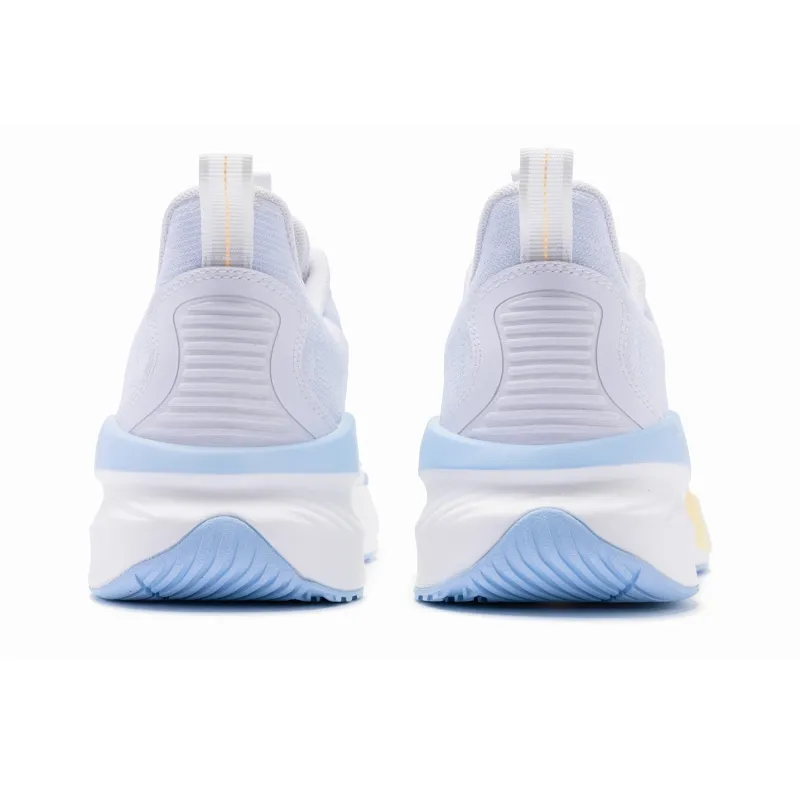 QIAODAN Cushioned Slip-Resistant Lightweight Low-Top EVA Foam Midsole Running Shoes Men's White Orange-4