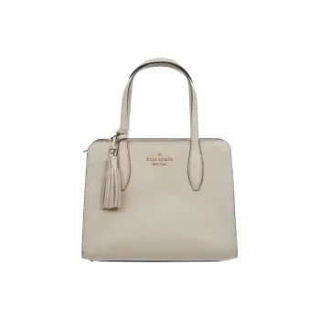 Kate Spade Litchi Grain Leather Shoulder Bag, Crossbody Bag, Handbag Small Size Women's Warm Beige