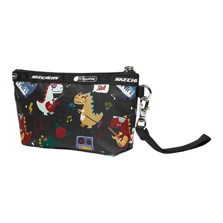 Skechers LeSportsac Collaboration Fabric Coin Purse, Clutch Regular Women's T340 Dinosaur Band-0