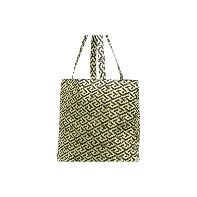 VERSACE VERSACE Calfskin Handbag Unisex Yellow-4