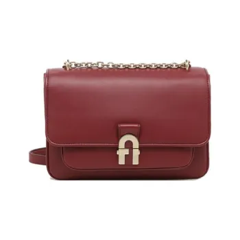 Furla Genuine Leather Crossbody Bag Shoulder Bag Women's Cherry Color