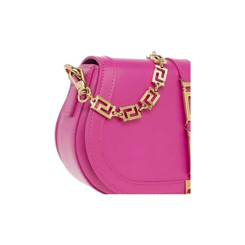 VERSACE Greca Goddess Cow Leather Portable Crossbody Bag, Shoulder Bag Women's Fuchsia-3