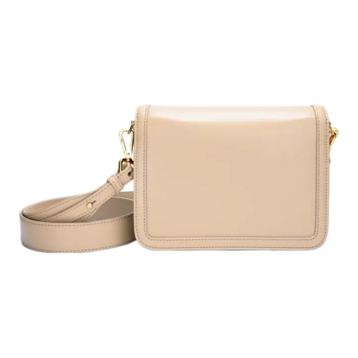 JW PEI Leather Tofu Bag Small Square Bag Shoulder Bag Crossbody Bag Women's Apricot/Ecru/Black-2