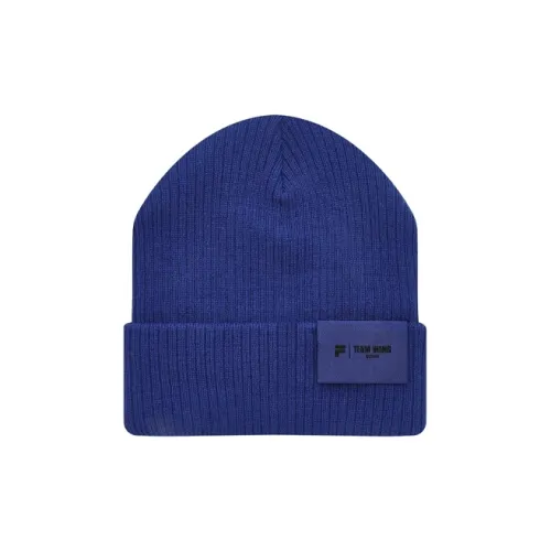 TEAM WANG Design Acrylic Beanies Unisex Blue