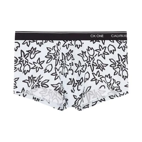 CK/Calvin Borsetta Light Blue All Over Floral Print Low Rise Trunks Underpants Men's Light Sky Blue