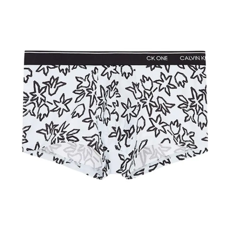CK/Calvin Klein Light Blue All Over Floral Print Low Rise Trunks Underpants Men's Light Sky Blue-0