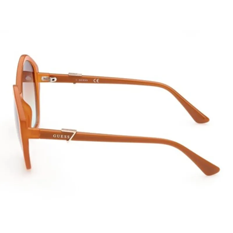 GUESS Plastic Irregular Shape Sunglasses Women's Orange-7