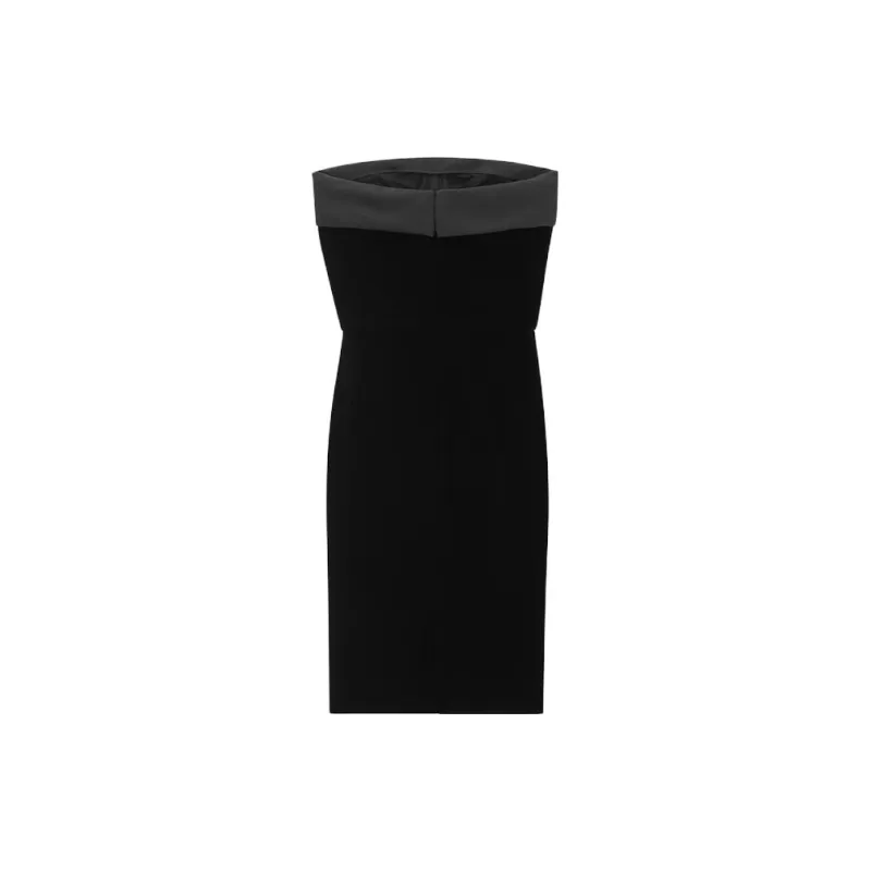SAINT LAURENT FW23 Sleeveless Dress Women's Black-1