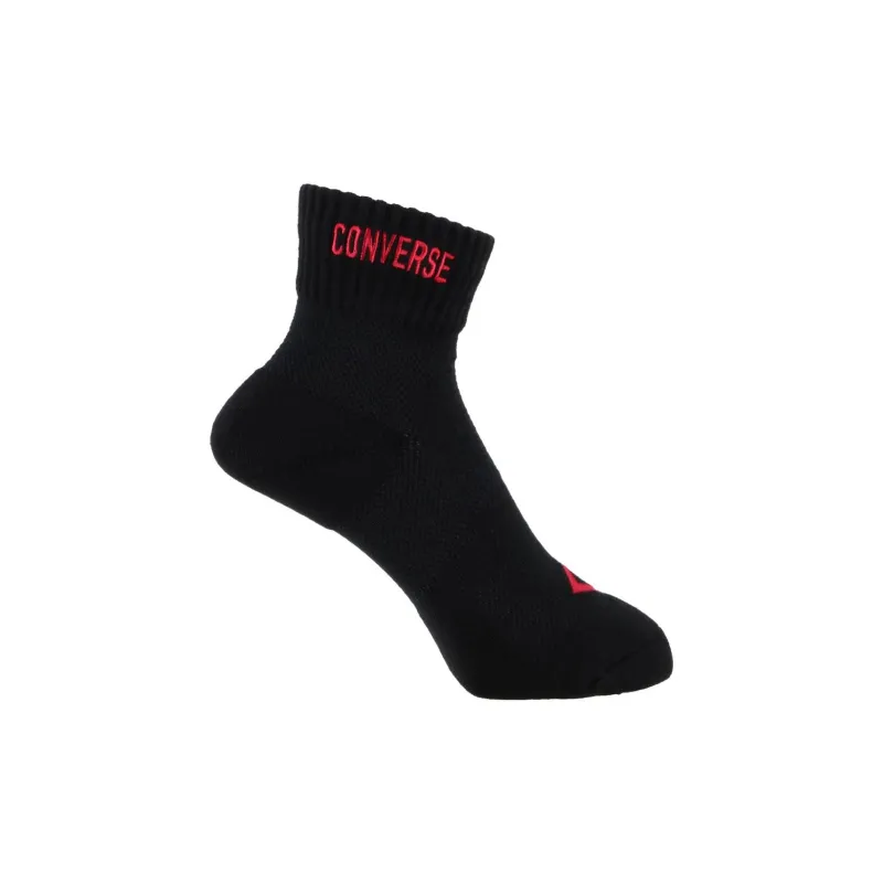 Converse Mid-Calf Socks Men's 1 Pack Black Red-1
