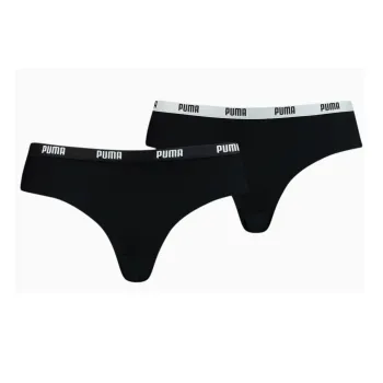 PUMA Women's Microfiber Brazilian 2 Pack Underpants Women's 2 Pack Black