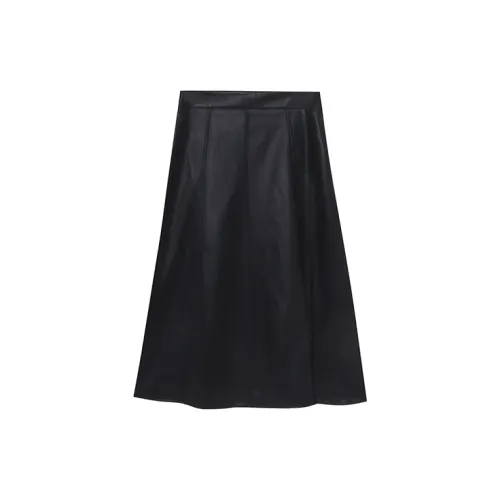 HAPG Leather Long Skirts Women's