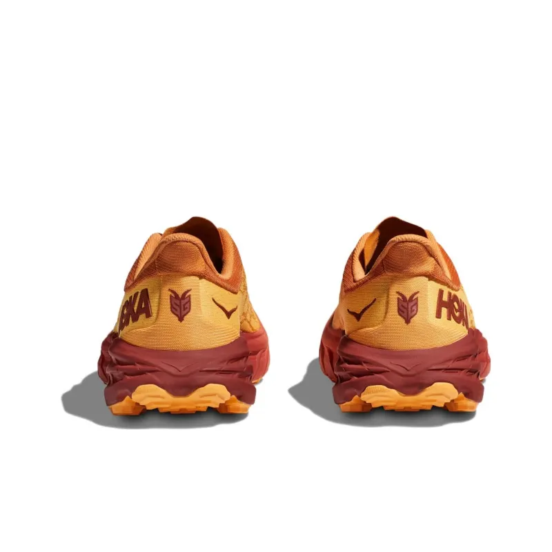 HOKA ONE ONE Speedgoat 5 Cushioning, Wear Resistant Low Top Running Shoes Women's Red Orange-3