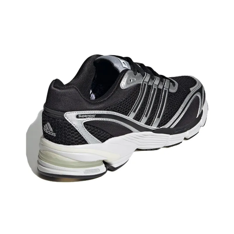 Adidas Supernova Cushion 7 Core Black Silver Metallic Crystal White-3