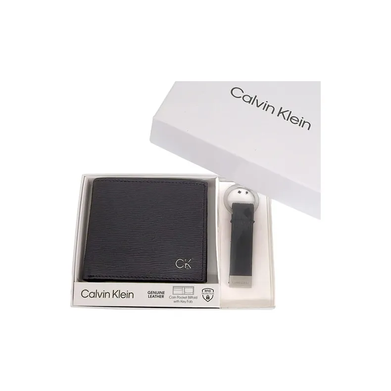 CK/Calvin Klein Leather Wallet Men's Black-5
