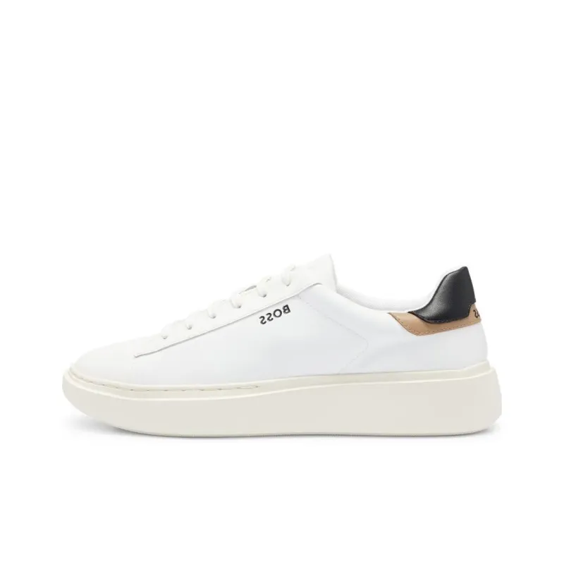 HUGO BOSS Wear-Resistant Low-Top Skateboard Shoes Women's White-0
