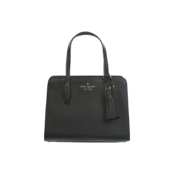 Kate Spade Litchi Grain Leather Shoulder Bag, Crossbody Bag, Handbag Small Size Women's Black