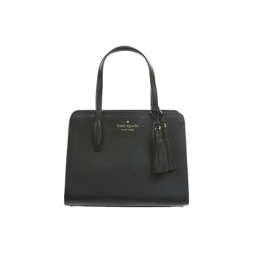 Kate Spade Litchi Grain Leather Shoulder Bag, Crossbody Bag, Handbag Small Size Women's Black