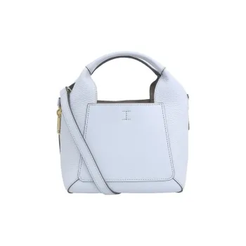 Furla Leather Tote Bag, Shopping Bag, Portable Crossbody Bag, Shoulder Bag Mini Women's Light Gray