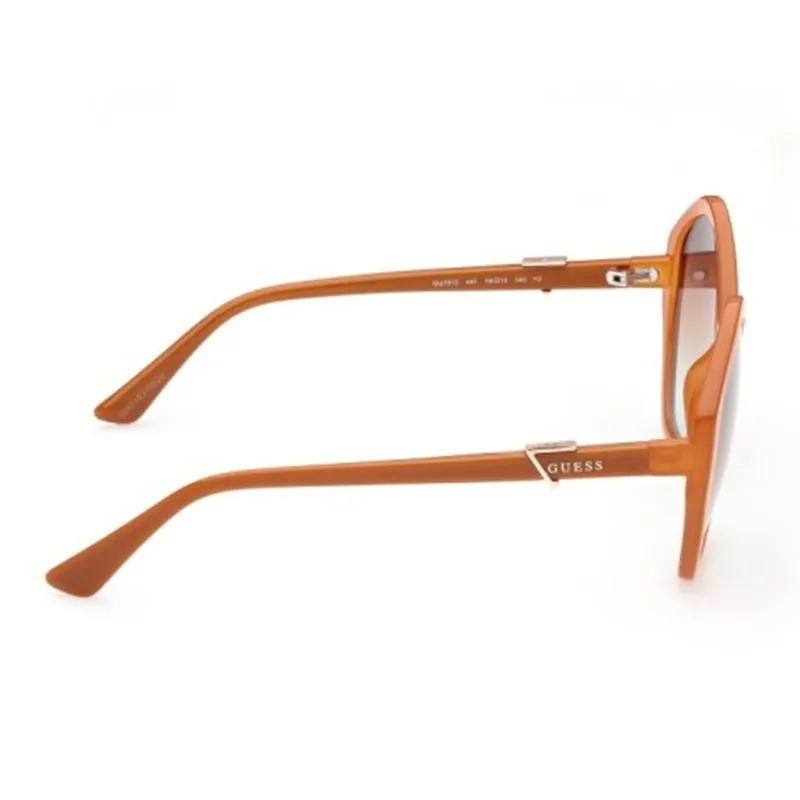 GUESS Plastic Irregular Shape Sunglasses Women's Orange-6