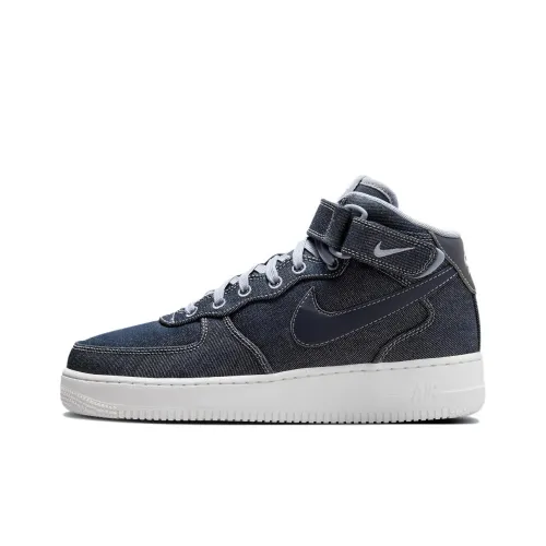 Nike Air Force 1 Skateboard Shoes Men Mid-Top Blue