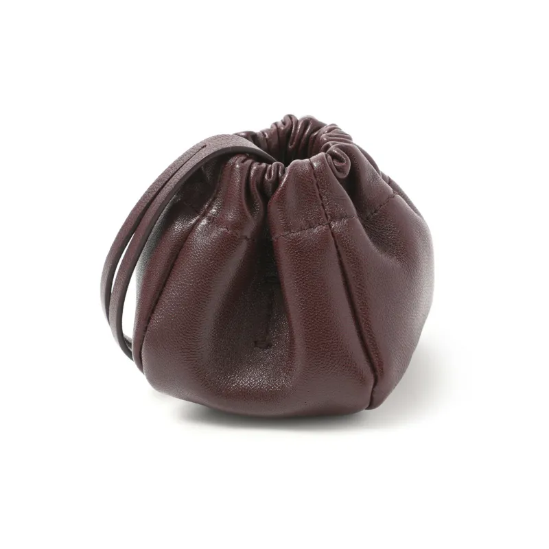 JIL SANDER Leather Handbag, Shoulder Bag Women's Burgundy-2