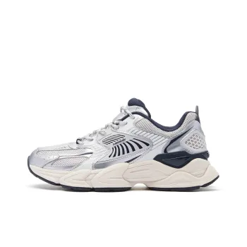 QIAODAN Enable Source Lightweight And Wear resistant Low Top Casual Shoes Men's Silver Gray