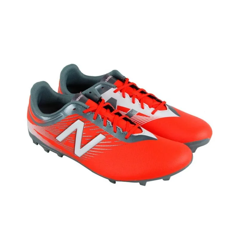 New Balance NB NEW B AG Rubber Short Studs Cushioned Slip Resistant Abrasion Resistant Soccer Shoes Men's Red Gray-2