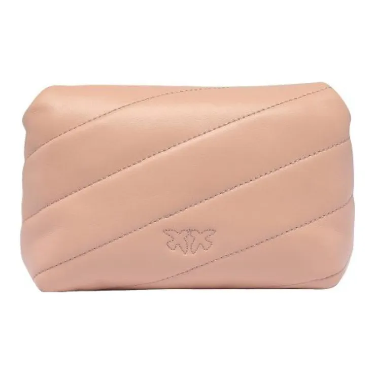 PINKO Puff Leather Flying Bird Swallow Bag Crossbody Bag Shoulder Bag Women's Pink-3