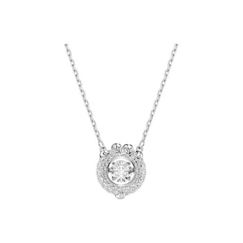 Swarovski DRAGON & PHOENIX Cubic Zirconia Rhodium Plated Necklaces Women's Silver