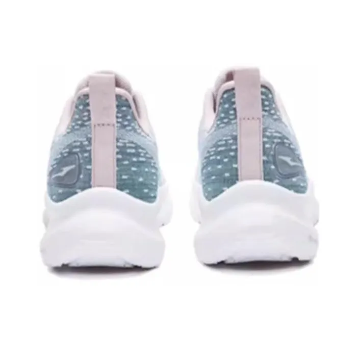Erke Anti Slip Wear Resistant Low Top Running Shoes Women's White Green-4