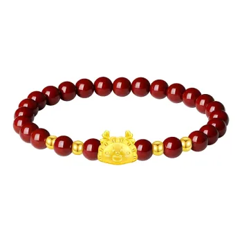 Drunk On The City Reconstructed Cinnabar Jade Bracelets Unisex