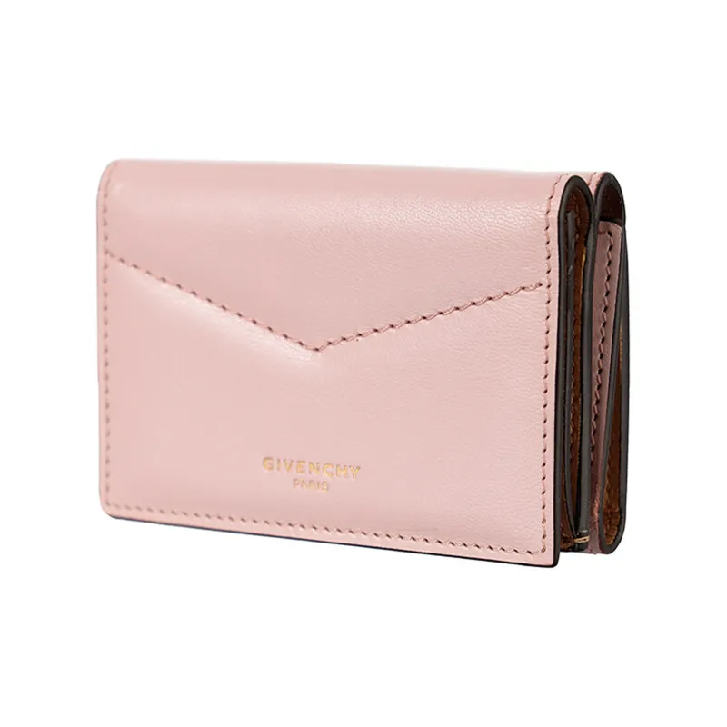 GIVENCHY Leather Wallet Women's Pink-1