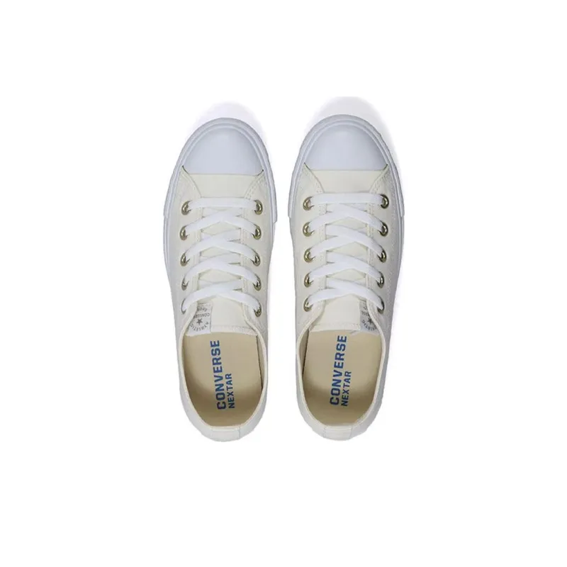 Converse Nextar 110 LP OX Abrasion Resistant Breathable Low Top Skateboard Shoes Women's Beige Gray-3