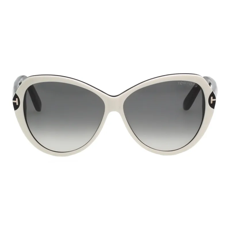 TOM FORD Acetate Alloy Round Sunglasses Unisex Black-2