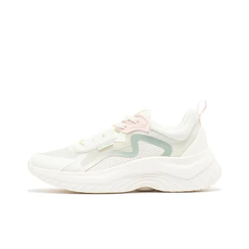 361° Anti Slip Wear Resistant Low Top Running Shoes Women's White Pink