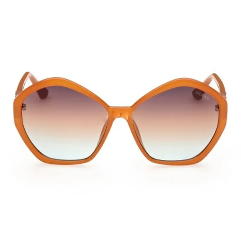 GUESS Plastic Irregular Shape Sunglasses Women's Orange-3