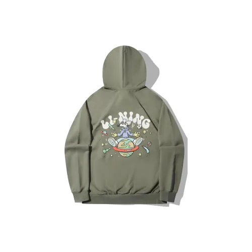 LiNing Sweatshirts Men Screw Smoke Green