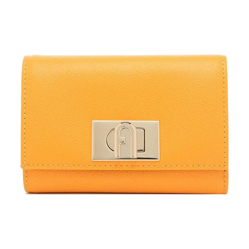 Furla 1927 Collection Leather Wallet Trumpets Women's Ginger Yellow-0