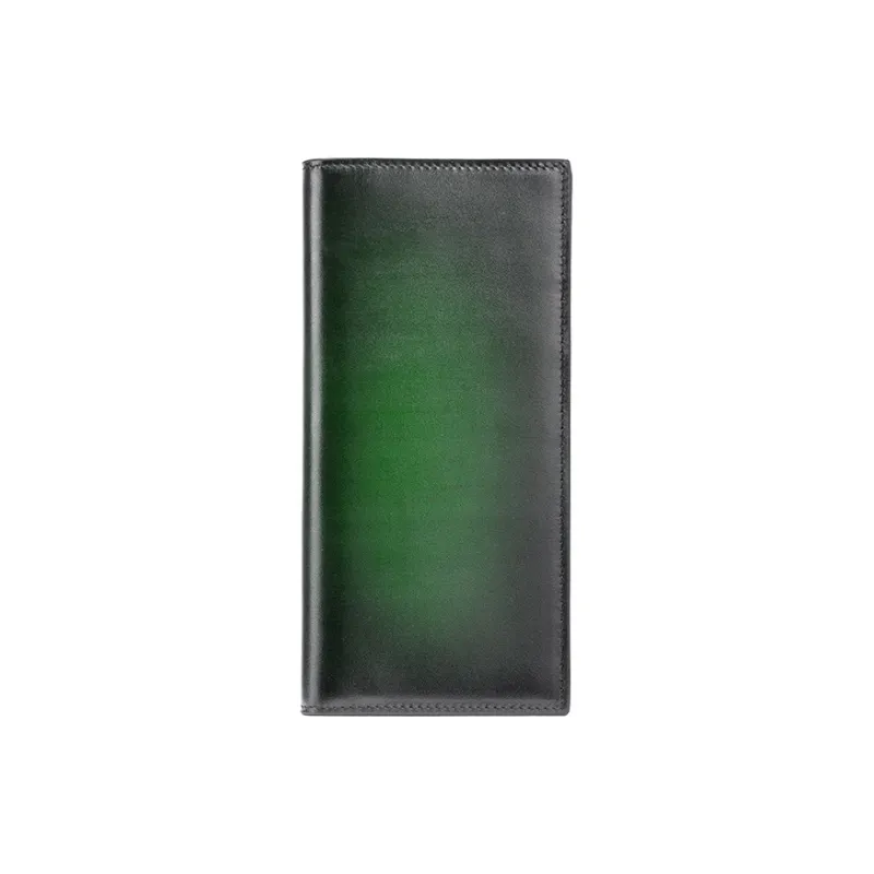 PIERRE CARDIN Cow Leather Wallet Men's Blue/Burgundy/Green-10
