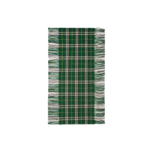 Burberry Checked Cashmere Fringed Scarf