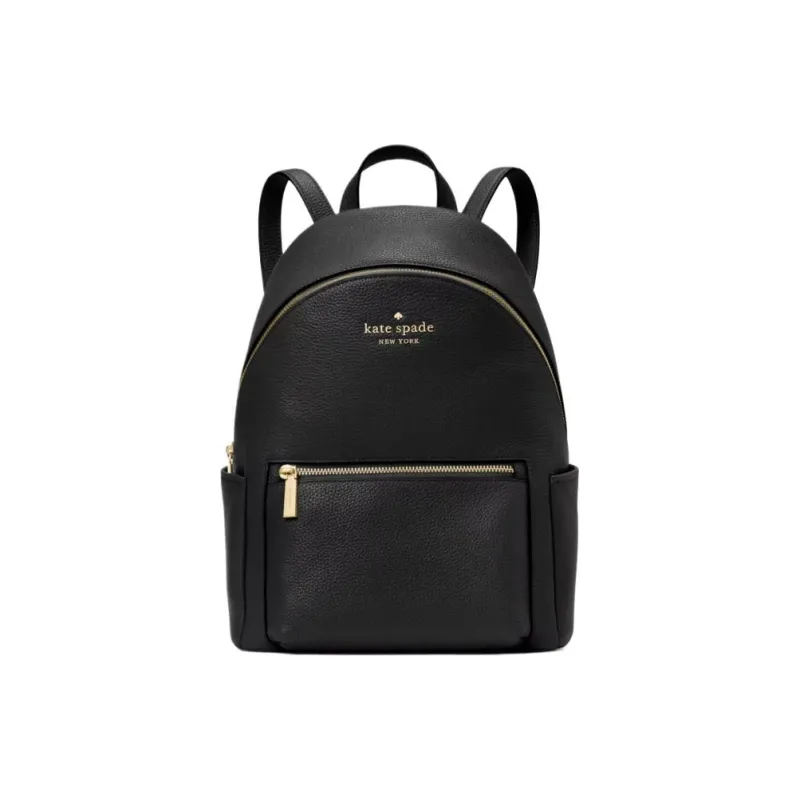 Kate Spade Leila Litchi Grain Leather Backpack Unisex Black-0