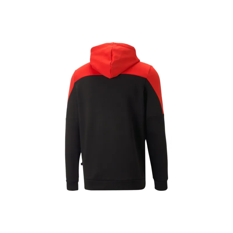 PUMA Hoodie Around The Block Sweatshirt Men's Black-Red-1